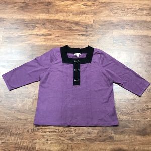 Dress Barn Size 2x Purple Knit Top